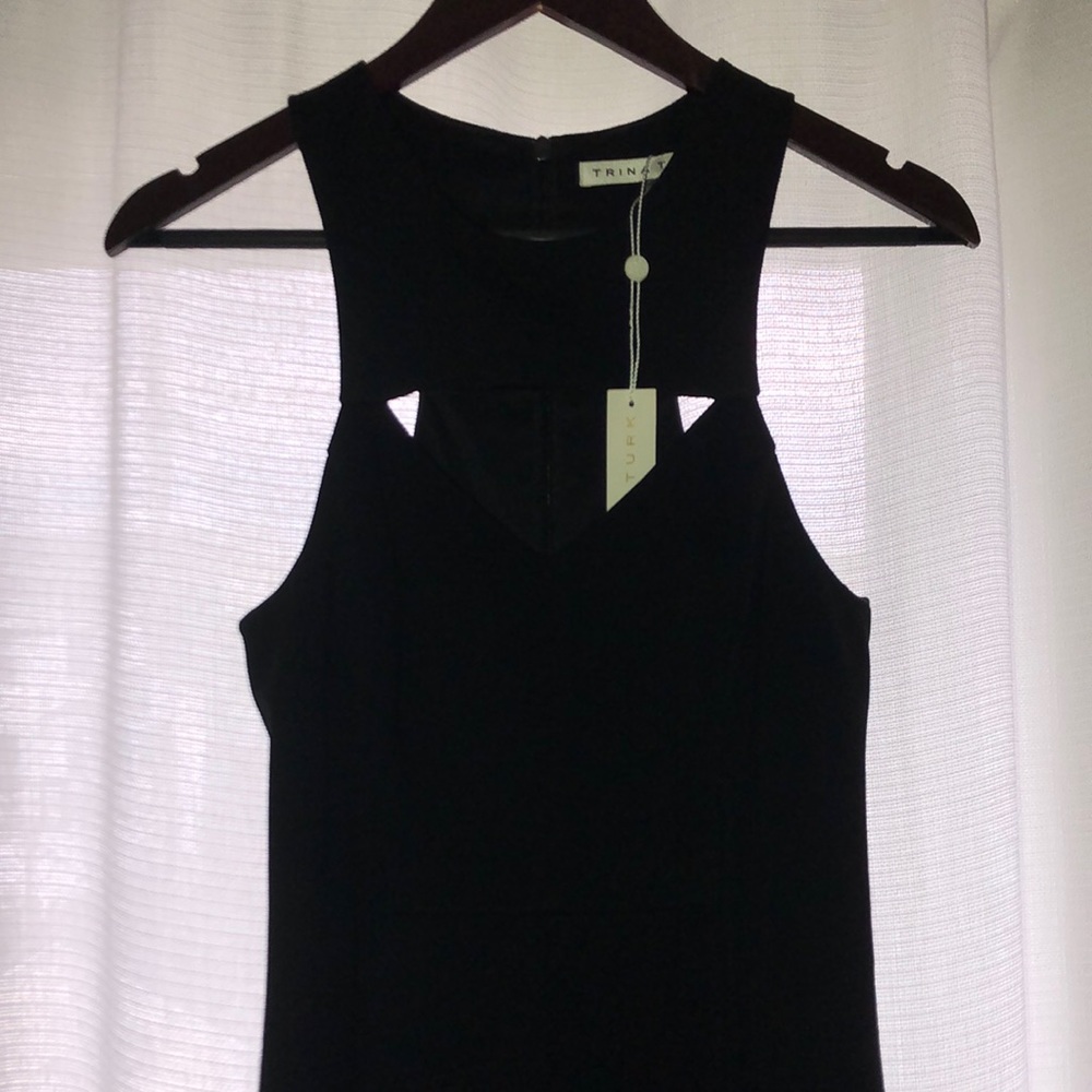 Little black dress with triangle front detail